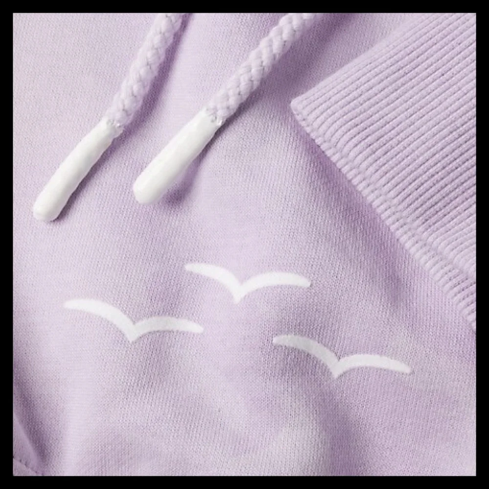 LAZYPANTS The Cooper Hoodie Sweatshirt In Lavender Sponge - Picture 7 of 10